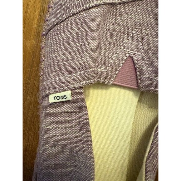 TOMS Women's Purple Linen Slip On Shoe Size 9 - Picture 2 of 5